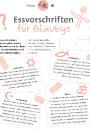 Ooooiiink Esswvorschriften für Gläubige